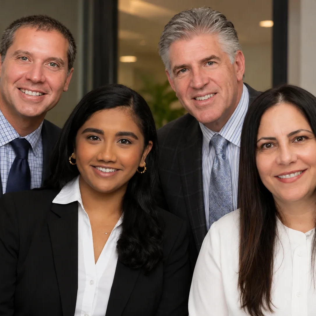 The Farber Center periodontists together: Dr. Alan Farber, Dr. Chris Chondrogiannis, Dr. Tahina Mukit and Dr. Vasiliki Batalias
