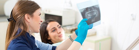 A dental implant consultations include advanced diagnostics and x-rays.