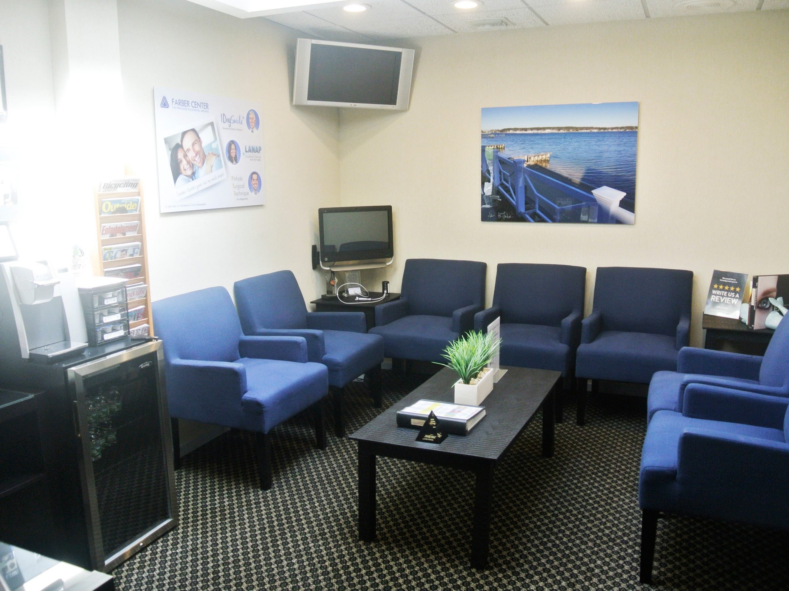 Reception area of our Hauppauge NY dentist office in Long Island New York.