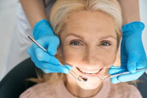 woman at the dentist